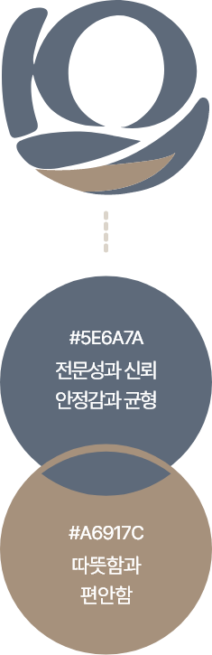 코지이비인후과 브랜드아이덴티티 컬러 설명 이미지